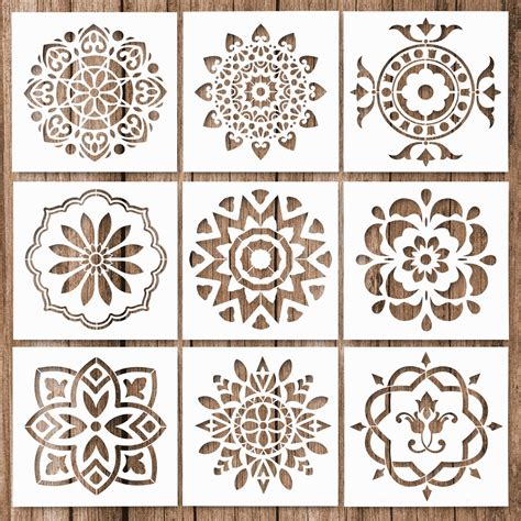 Buy Whaline Pack Mandala Stencils Template Set Mandala Dotting