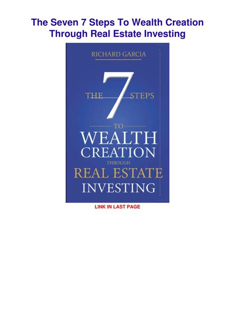 Ppt Book ️ Read ️ The Seven 7 Steps To Wealth Creation Through Real