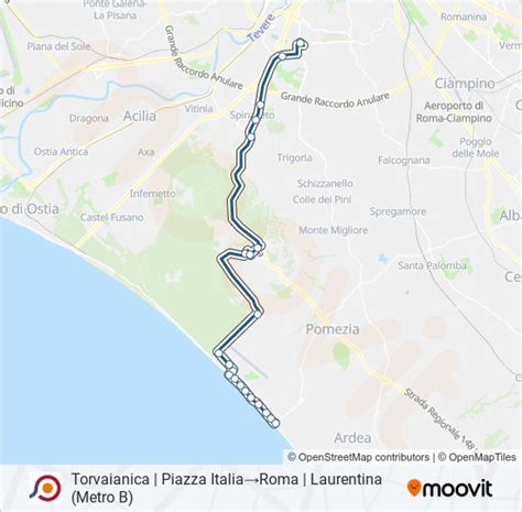 Linea Cotral Orari Fermate E Mappe Torvaianica Piazza Italia