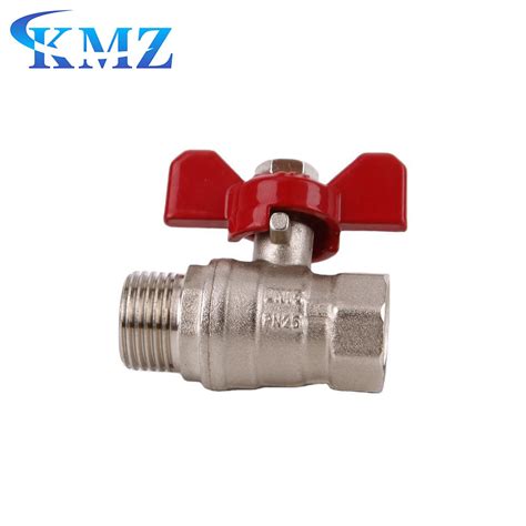 Butterfly Handle Female And Male Thread Brass Gas Valves Ball Valve