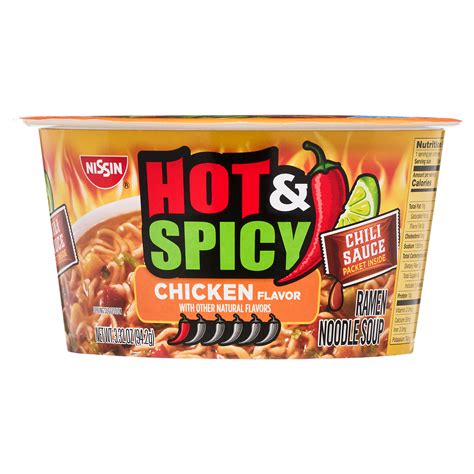 Nissin Hot And Spicy Chicken Flavor Ramen Noodle Soup 3 32 Oz