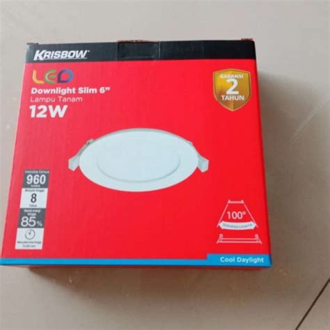 Promo Krisbow Lampu Downlight Led 12 Watt 6inch Putih Diskon 23 Di