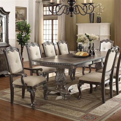 Nineteen37 Kiera 7 Piece Dining Set In Antique Gray NFM Grey Dining