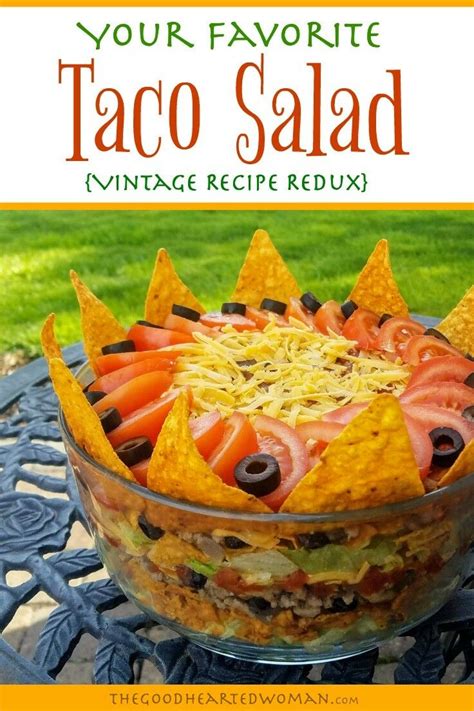 Favorite Layered Taco Salad Vintage Recipe Redux