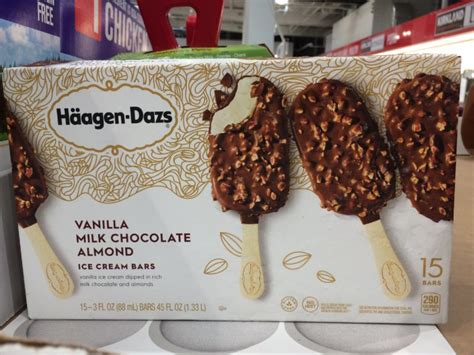 Haagen Dazs Vanilla Almond Bar Count Box Costcochaser