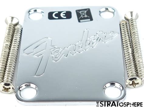 Fender American Performer Telecaster Tele Neck Plate Chrome Reverb