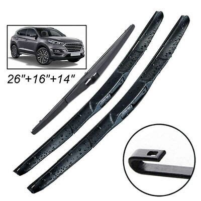 Front Rear Wiper Blades Set For Hyundai Tucson TL 2016 2017 2018 2019