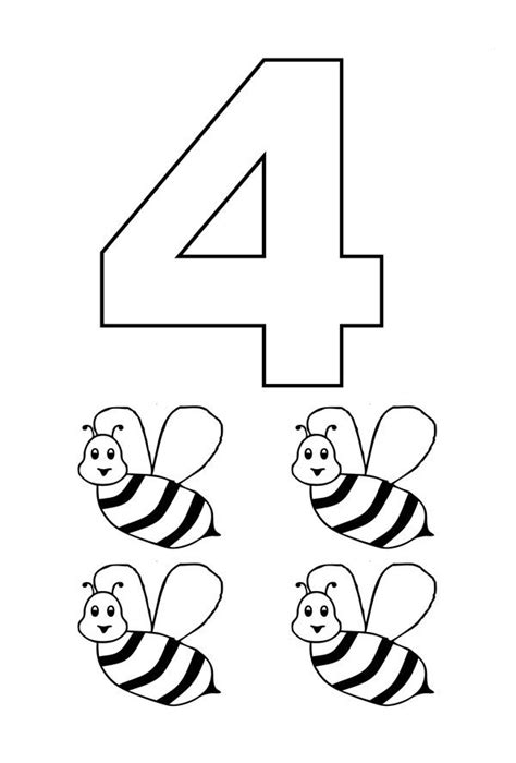 Number 4 Printables