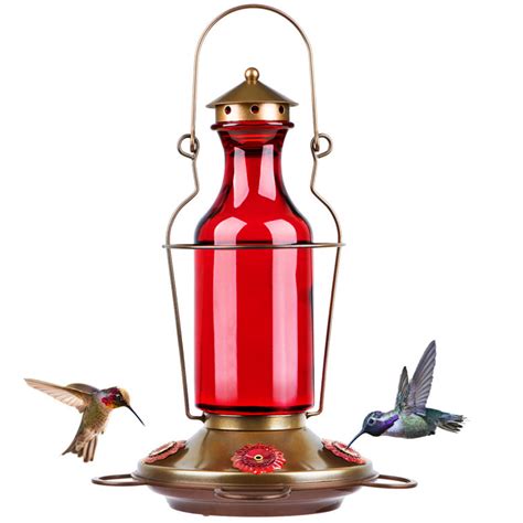 Arlmont And Co Pratyusha Glass Hanging Hummingbird Feeder Wayfair