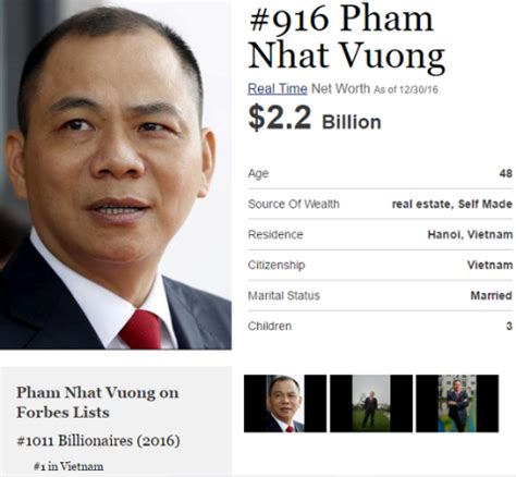 Forbes: Phạm Nhật Vượng là tỷ phú USD duy nhất của Việt Nam - Báo Kinh ...