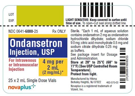 Ondansetron Hikma Pharmaceuticals Usa Inc Fda Package Insert