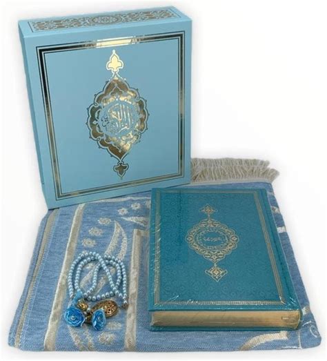 Koran Set Met Gebedskleed Tasbeeh En Kuran Blauw Bol