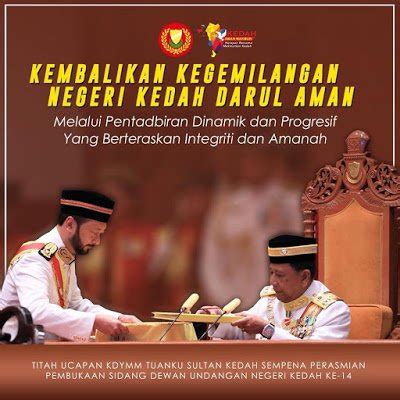 Intipati Titah Ucapan Kebawah Duli Yang Maha Mulia Sultan Kedah Sempena