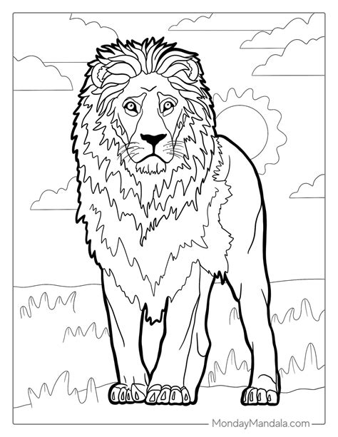 Lion Coloring Pages Free Pdf Printables