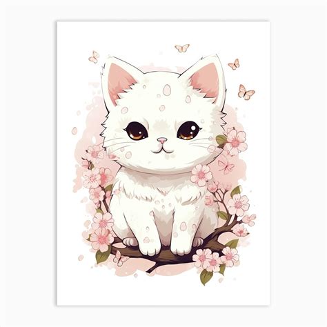 Kawaii Cat Drawings 2 Art Print By Kawaii Kingdom Fy