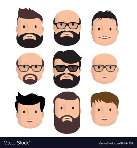 Men male human face Royalty Free Vector Image - VectorStock