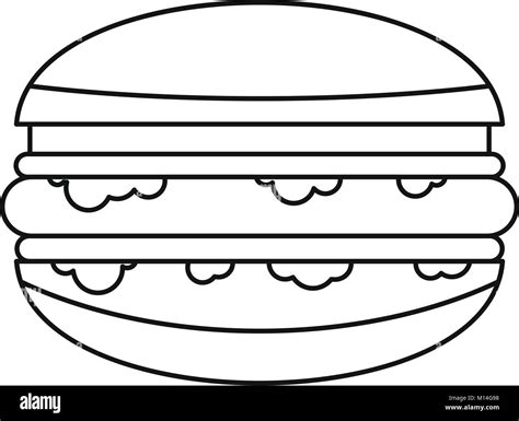 Burger icon outline Stock Vector Image & Art - Alamy