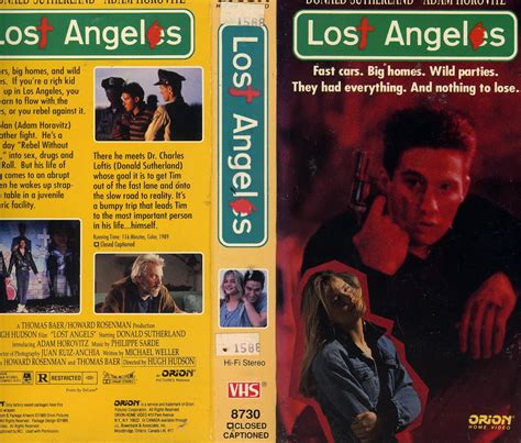 Lost Angels 1989 Vhs Donald Sutherland Amy Locane