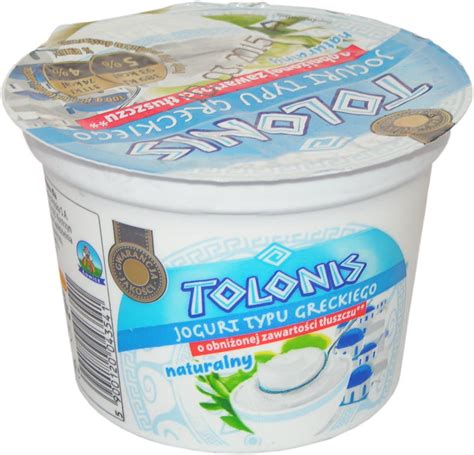 Jogurt Naturalny Typu Greckiego O Obni Onej Zawarto Ci T Uszczu Tolonis