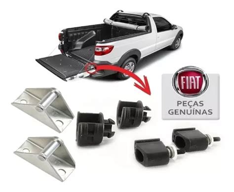 Kit Bucha Batente Tampa Traseira Strada Original Fiat Frete grátis