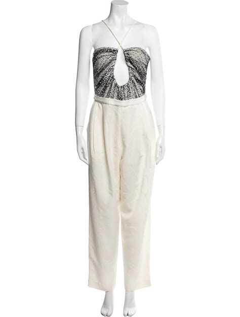 Rachel Comey Printed Halterneck Jumpsuit Neutrals 13 25 Rise