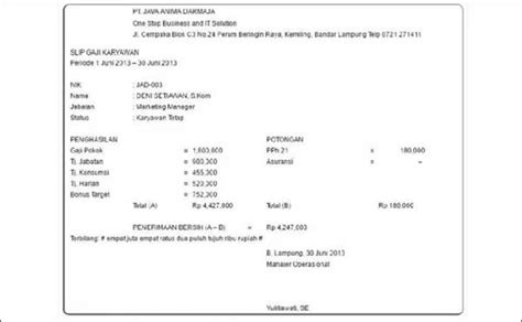 Detail Contoh Struk Gaji Koleksi Nomer 17