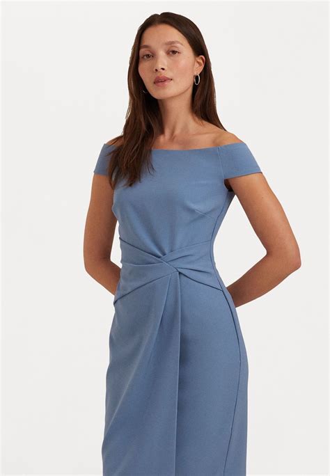 Lauren Ralph Lauren Crepe Off The Shoulder Cocktail Dress Cocktail Dress Party Dress Pale