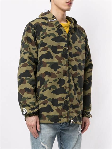 Bape Camouflage Print Hooded Jacket Modesens