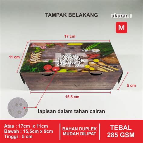 Jual Lunch Box Duplex Ukuran M Dus Makanan Duplex Ukuran M Box Nasi