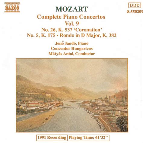 Mozart Piano Concertos Nos 5 And 26 Rondo K 382 CD Opus3a