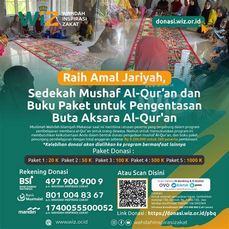 Raih Amal Jariyah Sedekah Mushaf Al Quran Dan Buku Paket Untuk