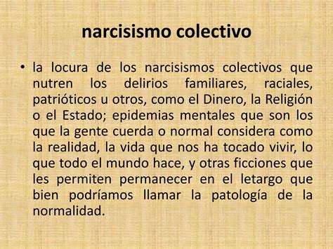 Narcisismo Individual Y Social PPT