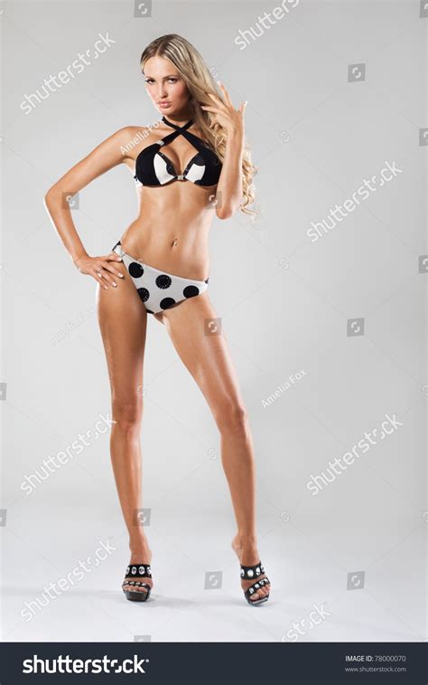 Gorgeous Sexy Model Bikini Fulllength Portrait ภาพสตอก Shutterstock
