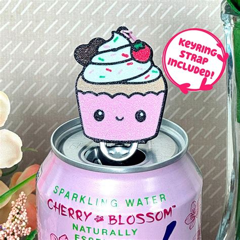 Cutie Cupcake Tab Buddy Cute Soda Can Tab Opener Keychain For Kids