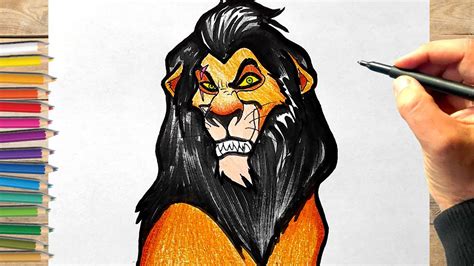 Comment Dessiner Un Lion Scar Roi Lion Dessin Facile