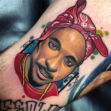 Tupac Shakur Tattoo By Gib 2pac Tupacshakur Rapper Portrait