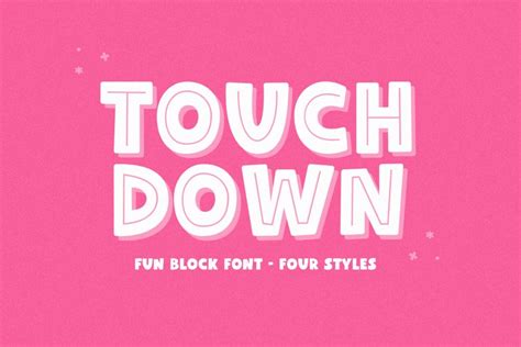 Touchdown - Cute Inline Font