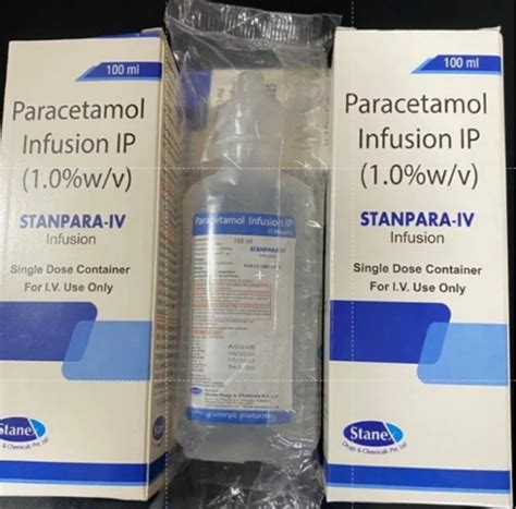 Stanpara IV Liquid Stermol 1 0 W V Paracetamol Infusion IP Packaging