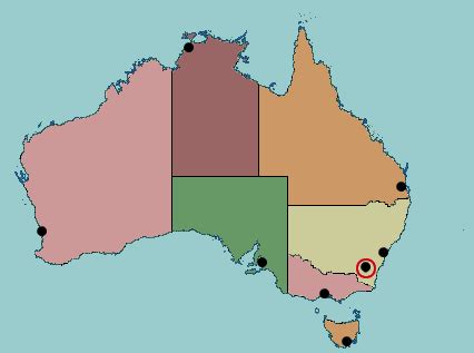 Outline Map Of Australia With States And Capitals Arlana Nannette