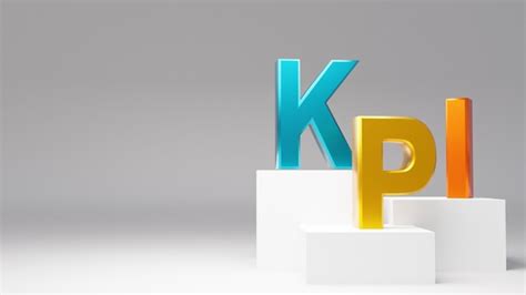 Premium Photo Kpi Key Performance Indicators Business On Cubes 3d