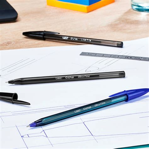 Plumas Bic Cristal Punto Ultrafino Colores 3 Piezas Office Depot Mexico