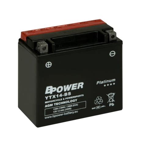 Motocyklowy Akumulator AGM 12 6Ah 12Ah 200A EN BPOWER PLATINUM 12V