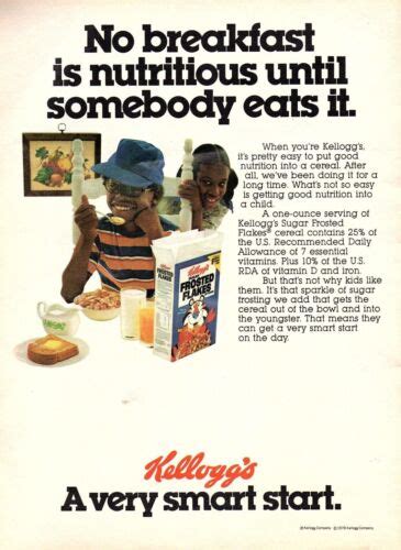 Vtg 70s Frosted Flakes Magazine Print Ad Kelloggs Breakfast Cereal