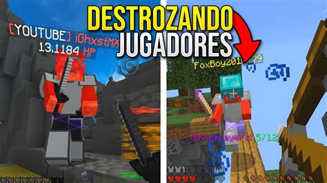 Destrozando Jugadores En Minecraft Bedrock Minecraft Pvp Youtube