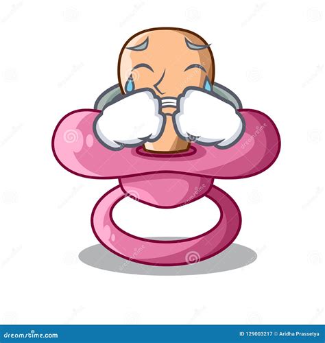 Crying Cartoon Pacifier for a Newborn Baby Stock Vector - Illustration ...