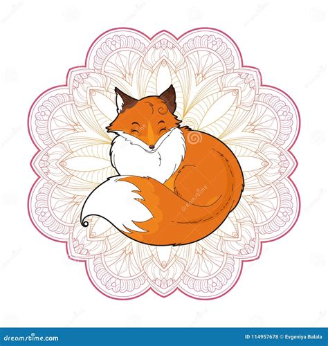 Vector Image Of A Cute Fox Design Isolated On A White Background Stock