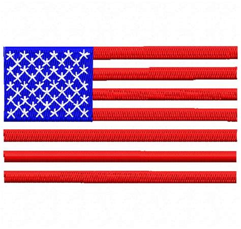 American Flag Machine Embroidery Design Instant Download Etsy