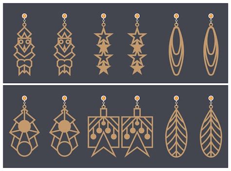 Premium Vector Earrings Jewelry Laser Cut Design