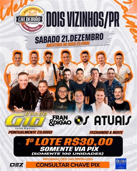 Os Atuais Banda G Fran E Dig O Sabad O Em Dois Vizinhos