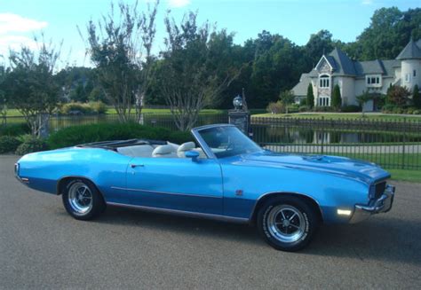 1972 BUICK GS 455 CONVERTIBLE 1 OF 76 STRATOMIST BLUE For Sale